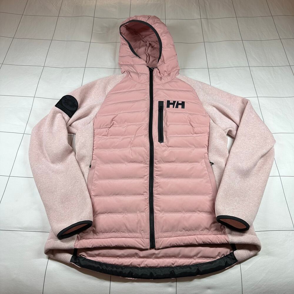 Helly Hansen Jacket Womens Medium Pink Salt Arctic Ocean Hybrid Insulated Hooded - Picture 3 of 11